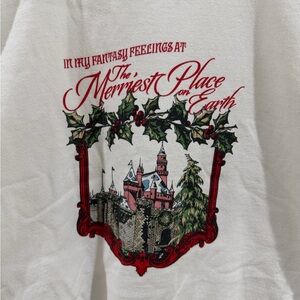 Fantasy Feelings Holiday sweatshirt with Sleeping Beauty’s Castle design